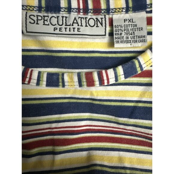 Speculation Petite Women’s Short Sleeve Striped Shirt PXL Lot of 2 - Picture 8 of 10